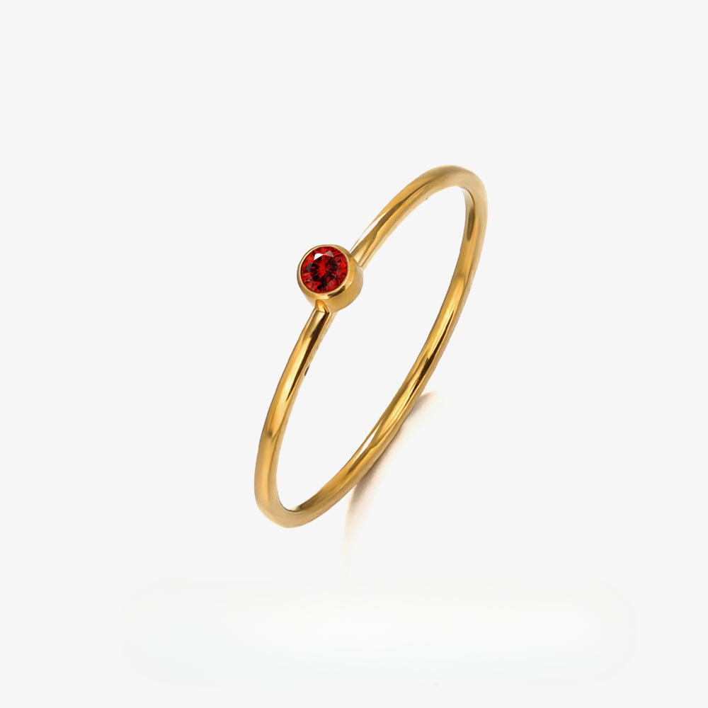 Wholesale Twelve Month Birthstone Diamond Stainless Steel Rings ACC-RS-JiaLi006