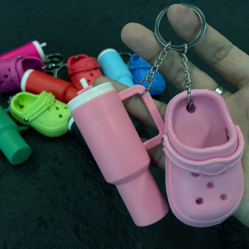 Wholesale Creative Ice Cup Hole Shoes Keychain ACC-KC-YangShen001