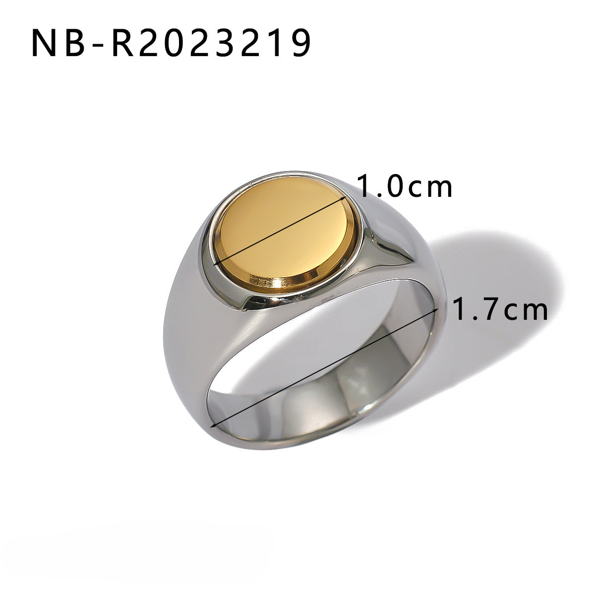 Wholesale Gold Steel Color Matching Cast Stainless Steel Plated 18k Gold Rings ACC-RS-XinY014