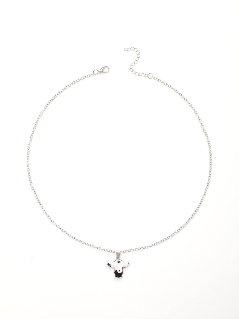 Wholesale Western Style Alloy Bull Head Pattern Pendant Necklace ACC-NE-YiTia001