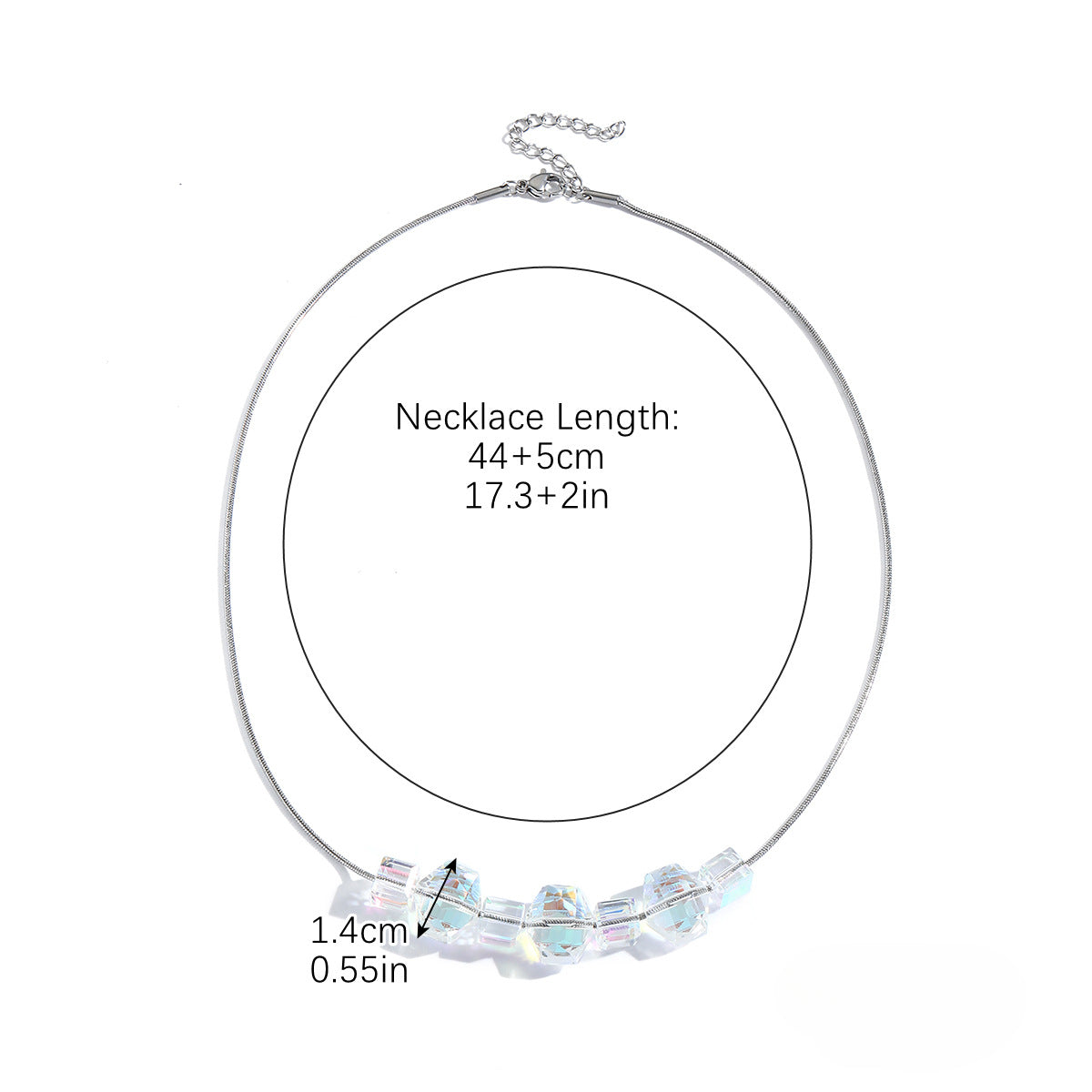 Wholesale Simple Crystal Stainless Steel Necklace ACC-NE-ManYi005