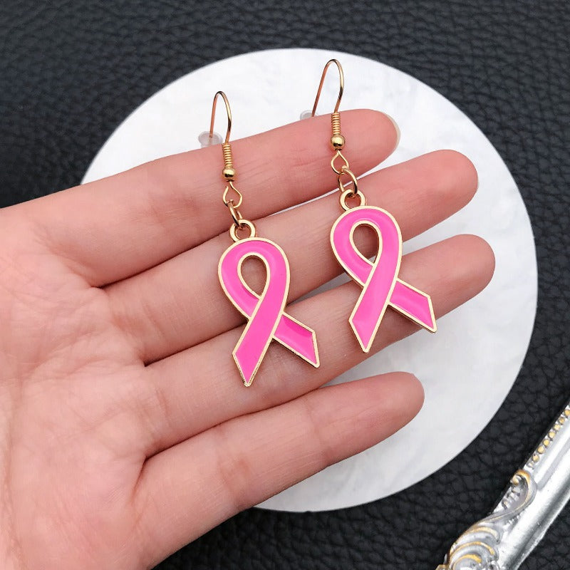 Wholesale Rose Red Ribbon Earrings ACC-ES-Luneng001
