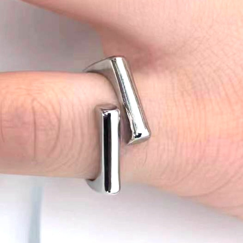 Wholesale Geometric Polished Interlaced Rings ACC-RS-YuMei017