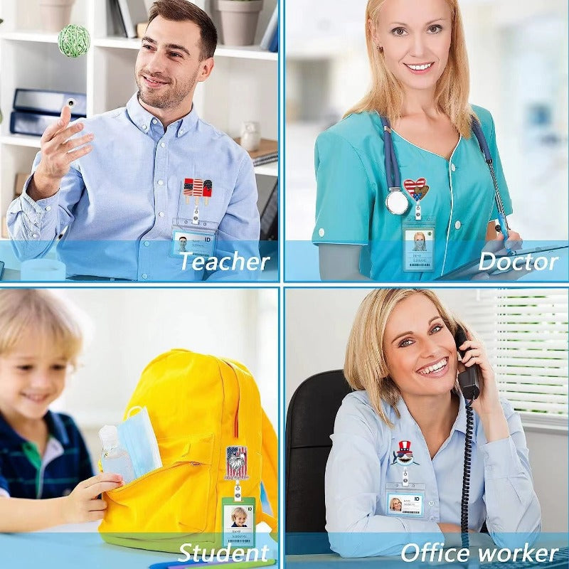 Wholesale Rainbow Flag Acrylic Patriotic Sunshine Retractable Badge Scroll Keychain ACC-KC-LingYu012