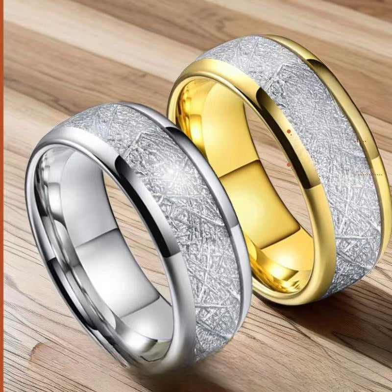 Wholesale Titanium Steel Ring Men's Silk Rime Stainless Steel ACC-RS-Xinj008