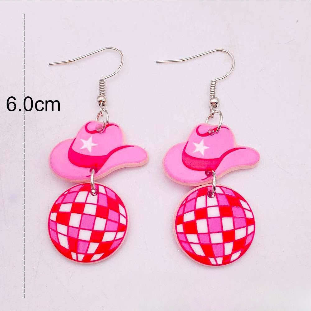 Wholesale Western Cowboy Style Acrylic Earrings ACC-ES-AnDao017