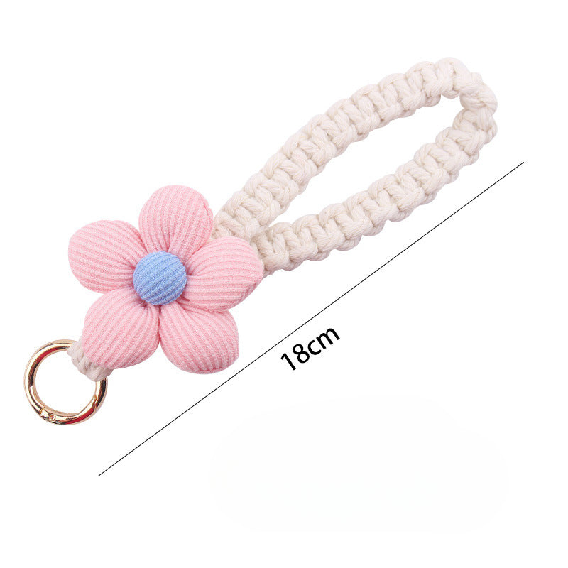 Wholesale Floral Cotton Hand-woven Lanyard Keychain ACC-KC-GuangTian085