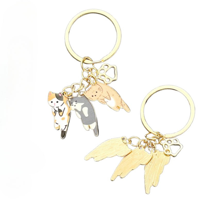 Wholesale Oil Dripping Cute Cat Keychain ACC-KC-Luneng001