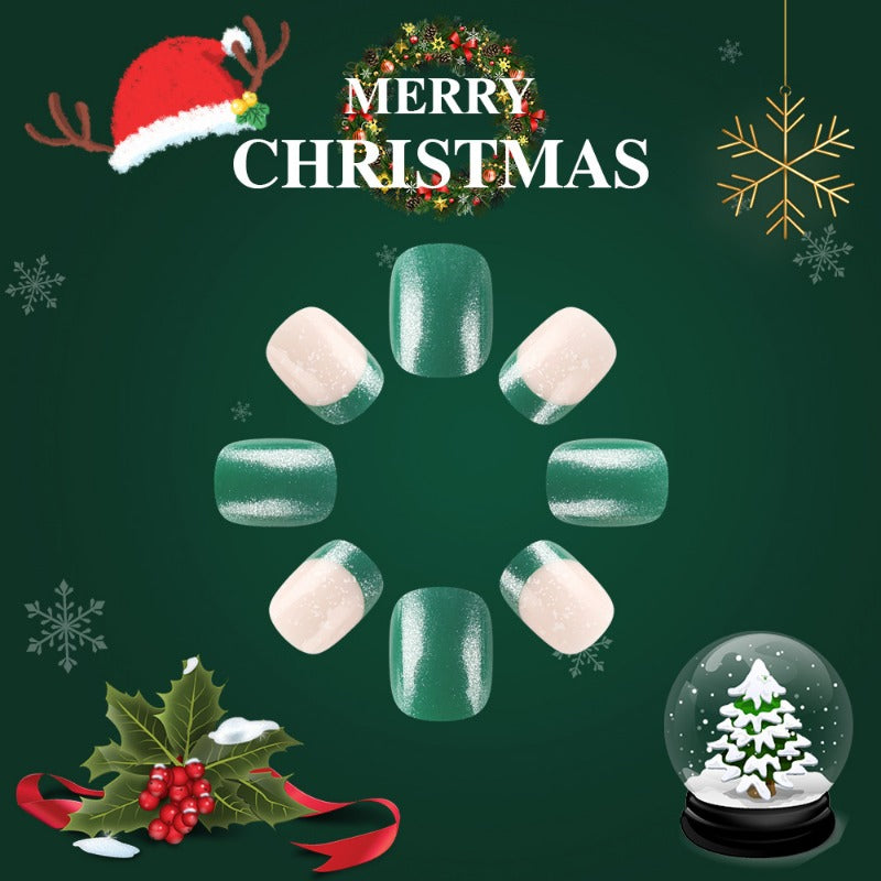 Wholesale 24 Pieces/box Snowflake Christmas Tree Nails Kits Nail Stickers ACC-NS-MiKe007