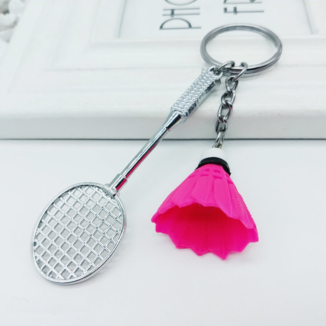 Wholesale mini badminton metal keychain ACC-KC-YouY003