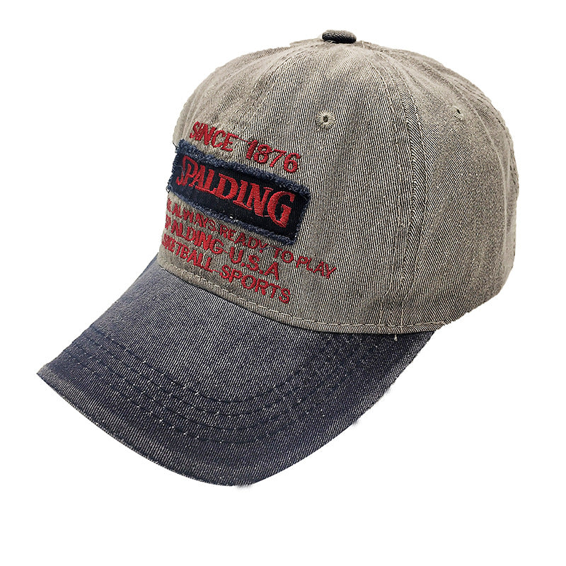 Wholesale Washed patch letter embroidered baseball cap