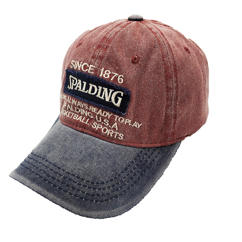 Wholesale Washed patch letter embroidered baseball cap