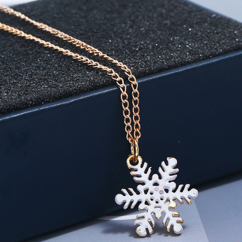 Wholesale Christmas Hollow Snowflake Necklace Earrings ACC-ES-KaiQing008
