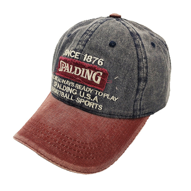 Wholesale Washed patch letter embroidered baseball cap