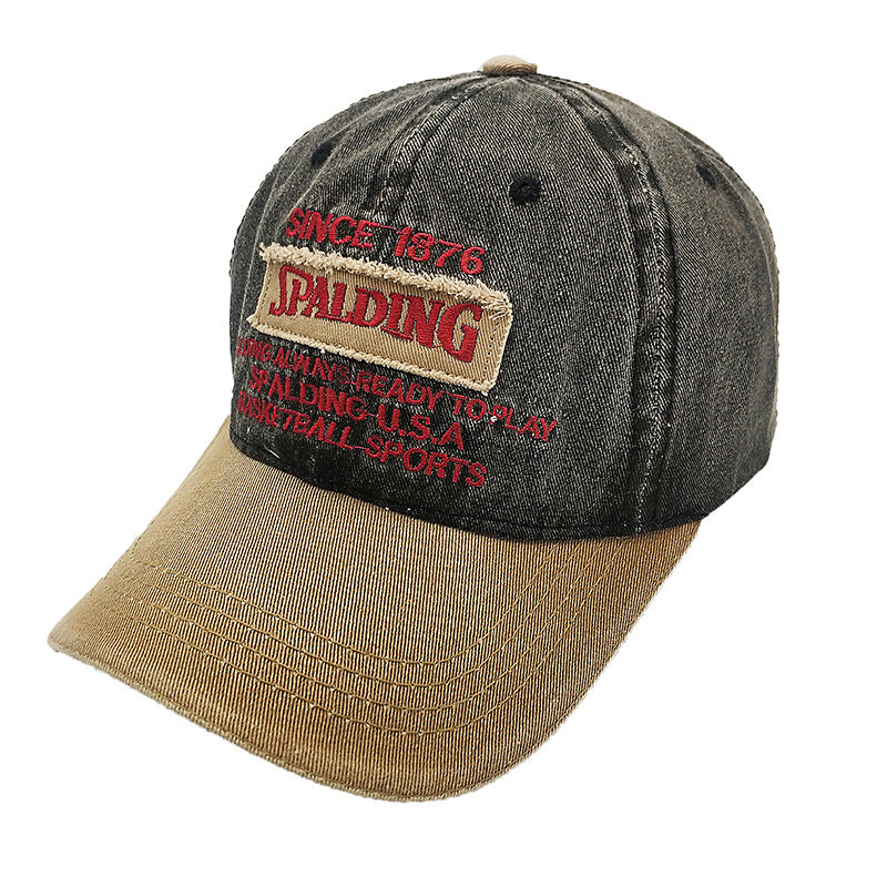 Wholesale Washed patch letter embroidered baseball cap