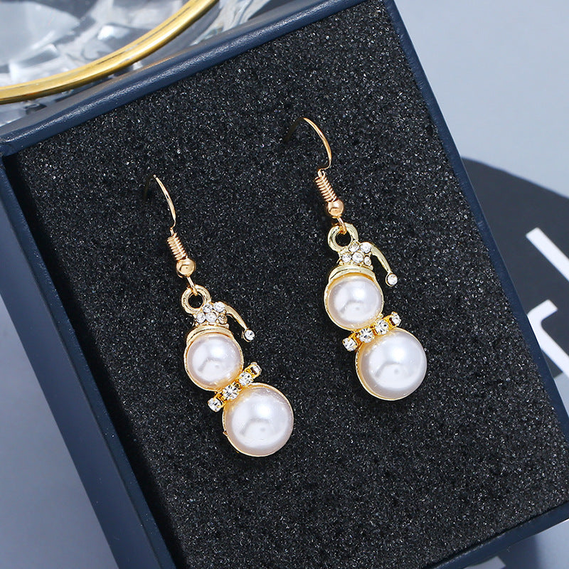 Wholesale Cute Cartoon Colorful Christmas Snowman Earrings Necklace Set ACC-NE-KaiQing006