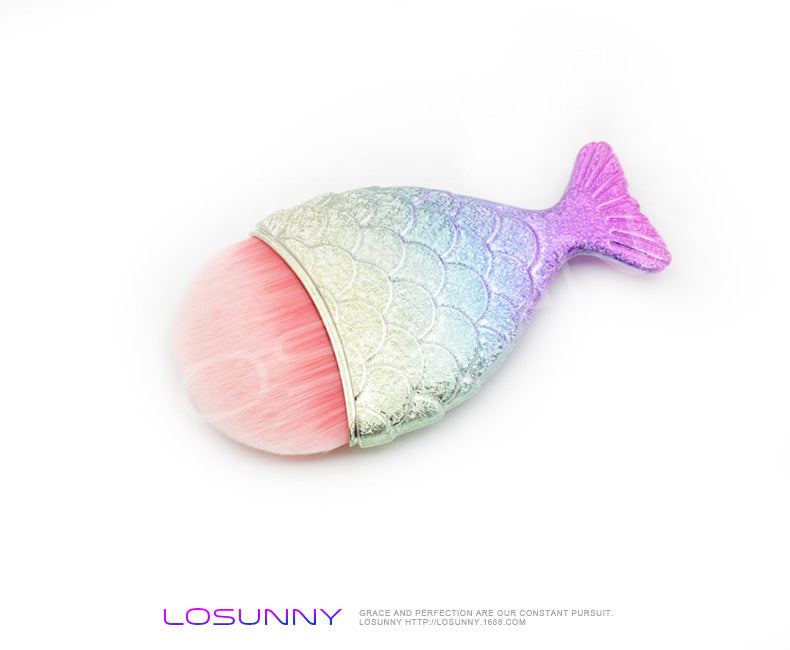 Wholesale Single Mermaid Tail Foundation Brush Makeup Brush Blush Brush Beauty Makeup Tools ACC-MB-LXY002