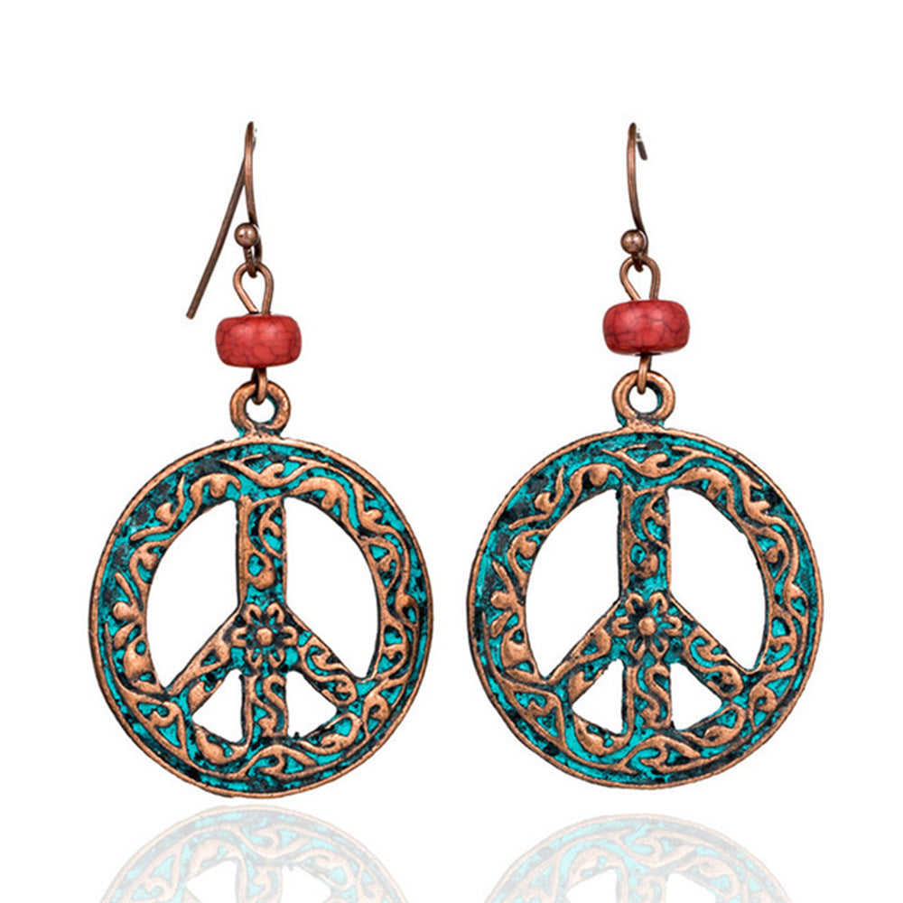 Wholesale Retro European Alloy Earrings Hollow Design Fashion Jewelry Accessory Party Wear Gift