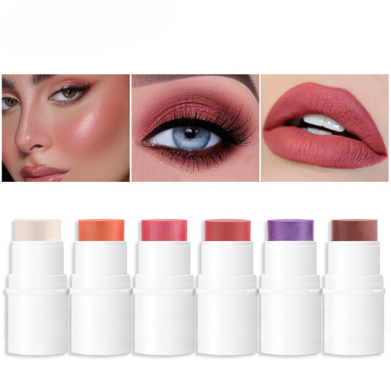 Wholesale Lazy High Gloss Sun Tan Rouge Pearlescent Blush Cream ACC-BH-Meika002