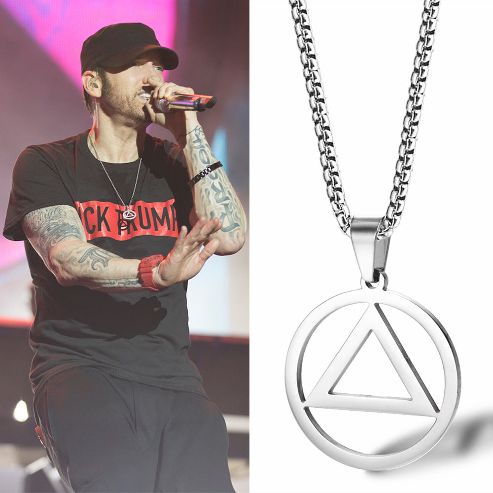 Wholesale hiphop audio-technica titanium steel necklace