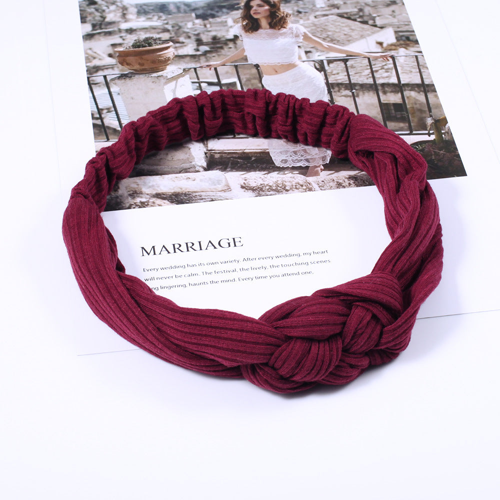 Wholesale Wide Braid Shape Headband Colors Optional Headband Hair Scrunchies ACC-HS-XinY001