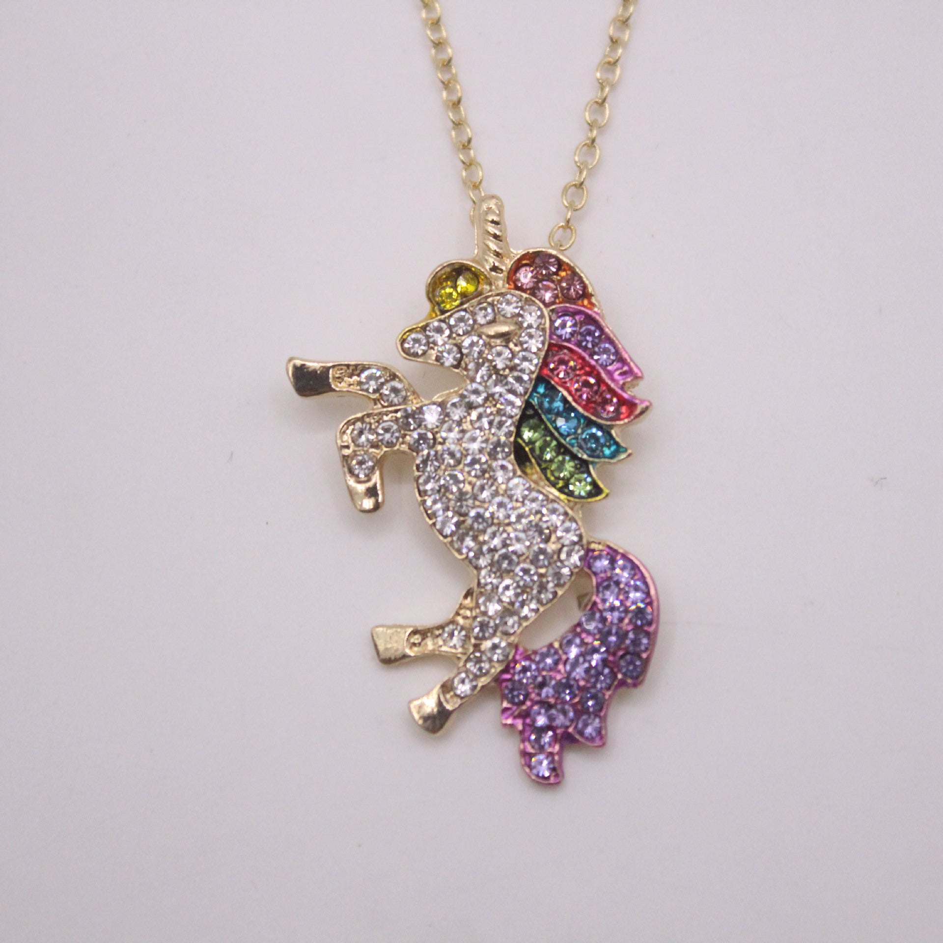 Wholesale Pegasus Necklace Micro Diamond Unicorn Pendant Sweater Chain ACC-NE-LvPai002