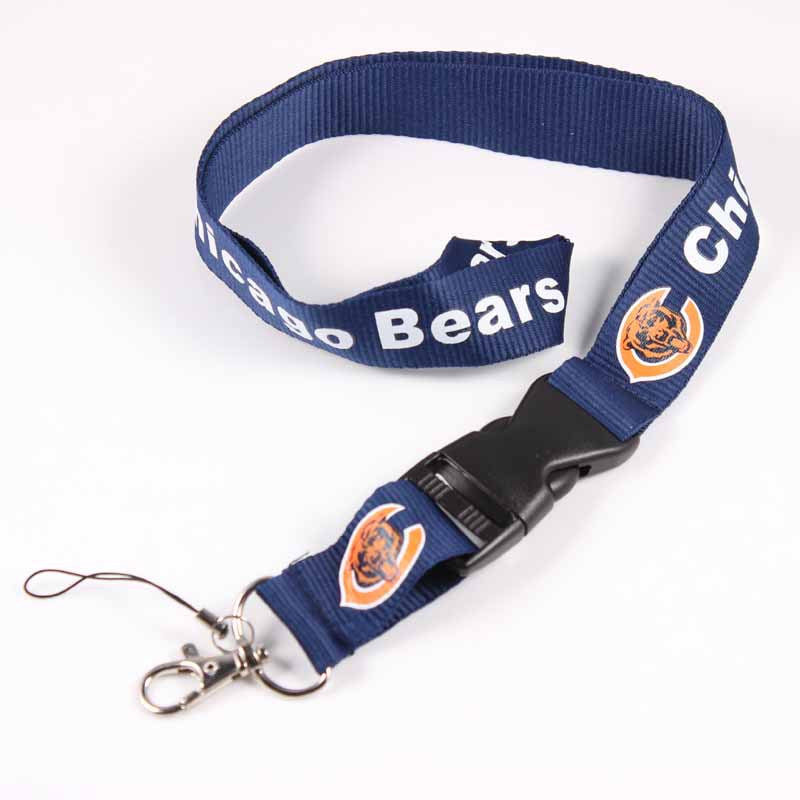 Wholesale Football Team Lanyard Keychain
