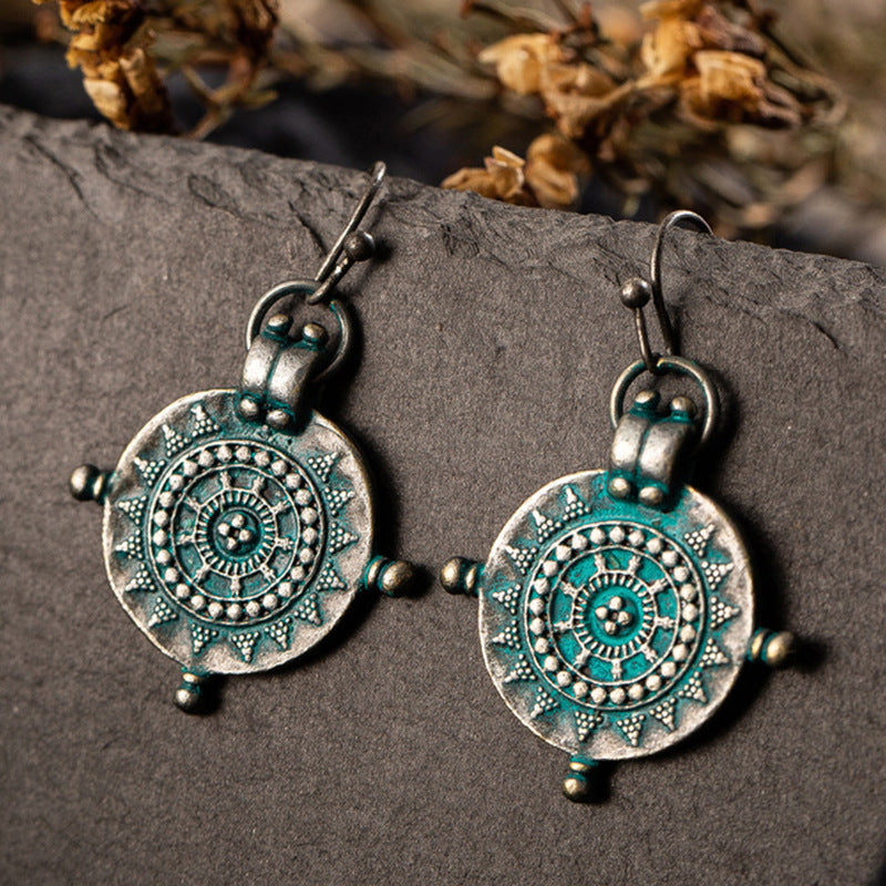 Wholesale Retro Alloy Earrings with Electroplating Fashion Accessory for Boutique Resale