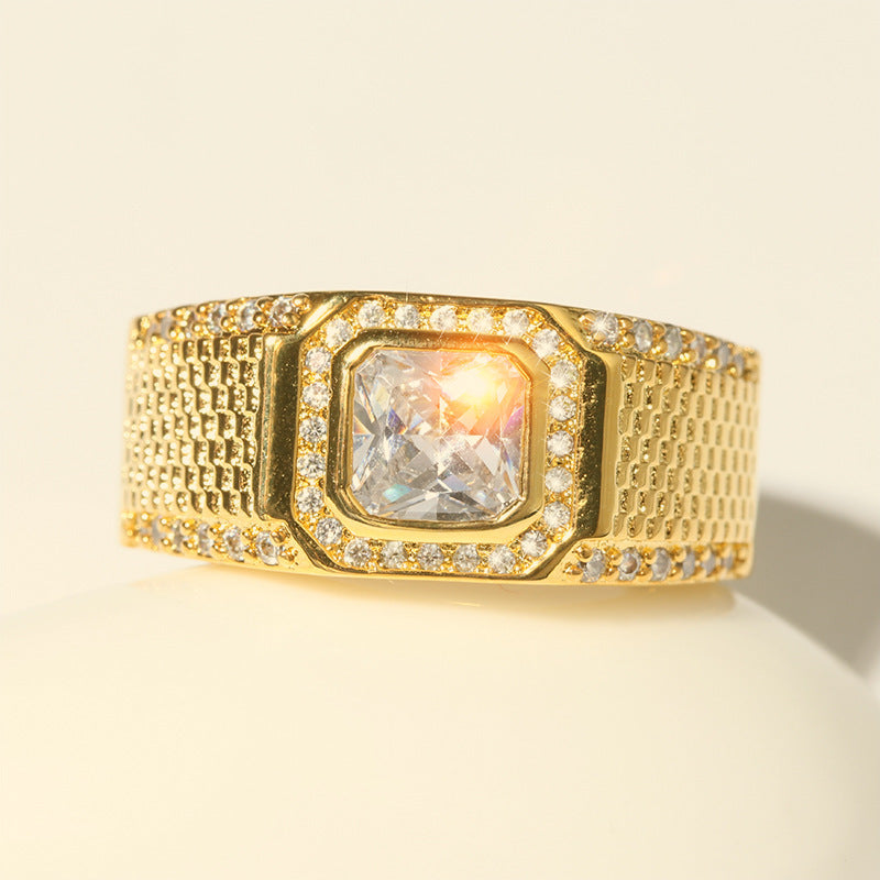 Wholesale Full Diamond Micro Inlay Ring