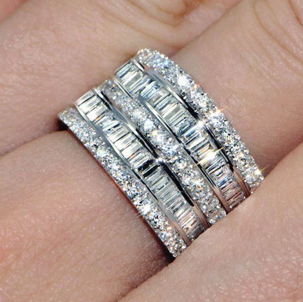 Wholesale Luxury Super Flash Zircon Women's Ring
