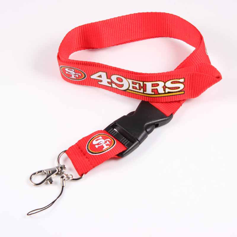 Wholesale Football Team Lanyard Keychain