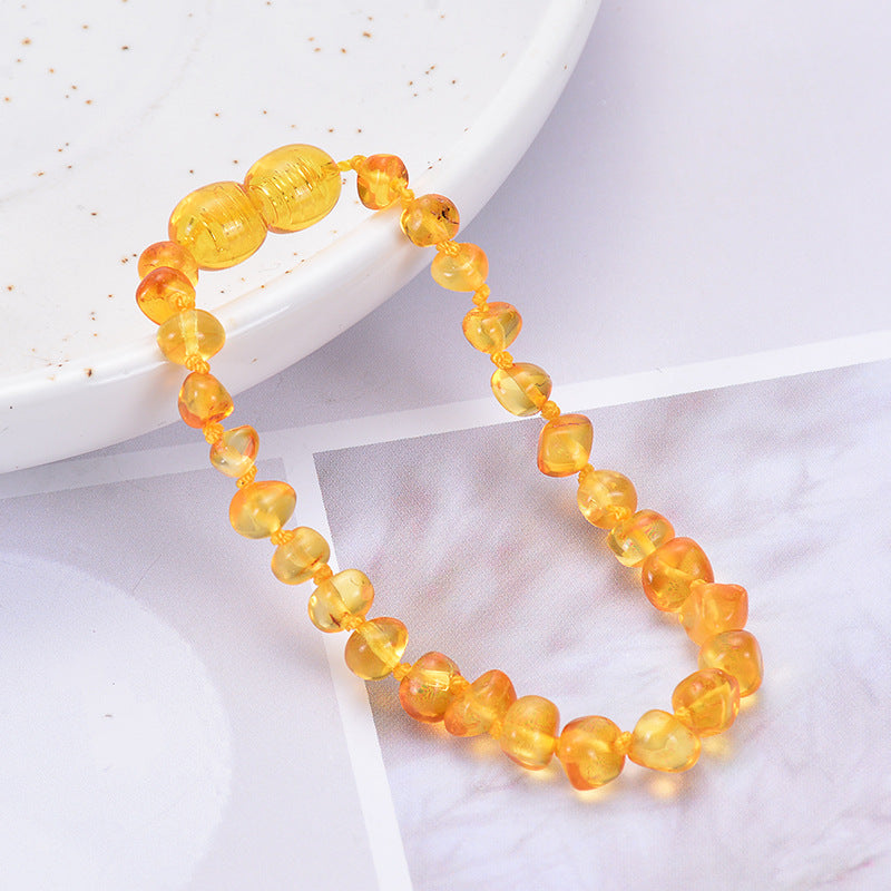 Wholesale Natural Amber Baby Bracelet ACC-BT-Duoy004