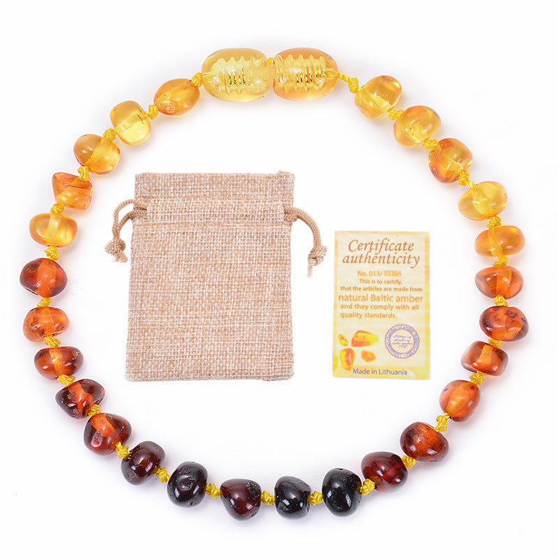 Wholesale Natural Amber Baby Bracelet ACC-BT-Duoy004