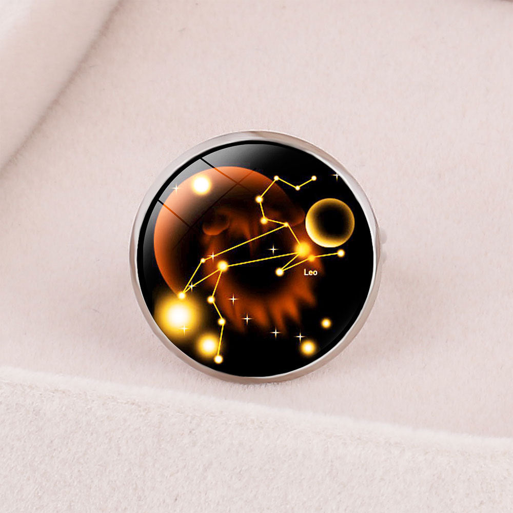 Wholesale  twelve constellation open adjustable ring