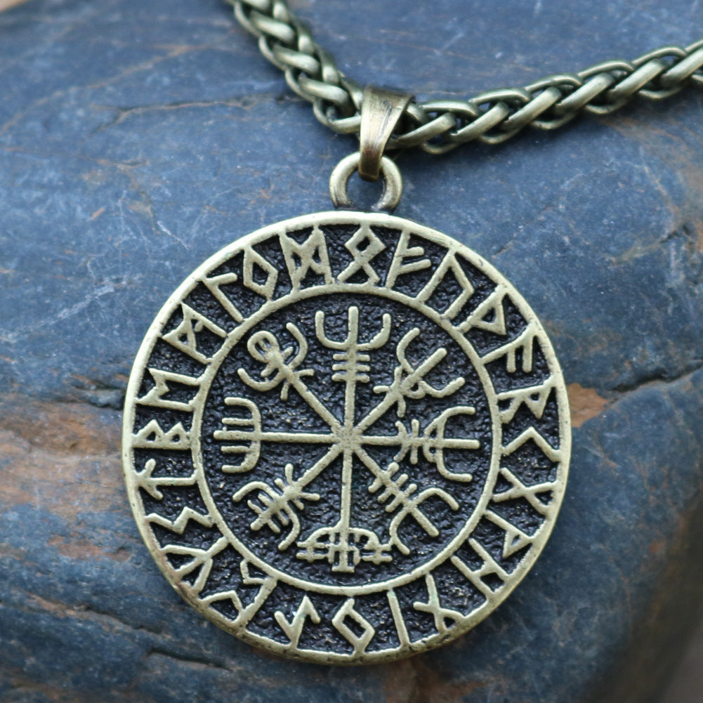Wholesale Pirate Compass Rune Necklaces ACC-NE-Hongg003