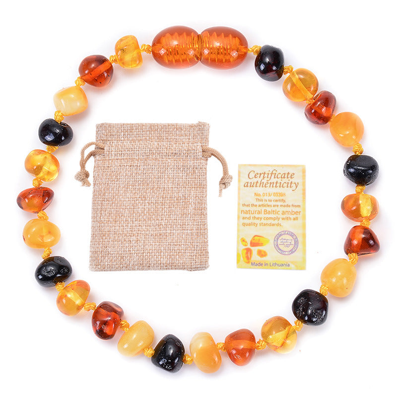 Wholesale Natural Amber Baby Bracelet ACC-BT-Duoy004