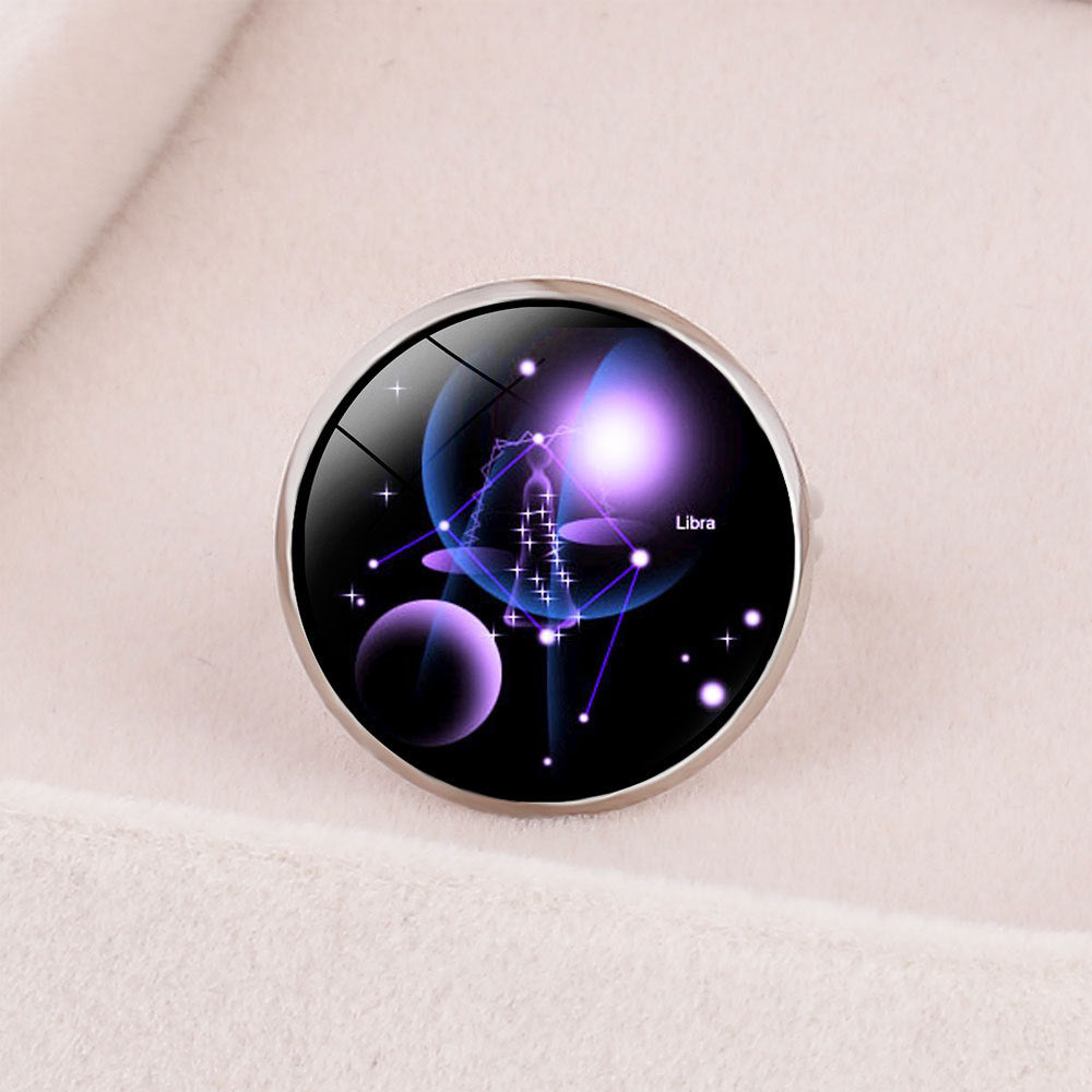 Wholesale  twelve constellation open adjustable ring