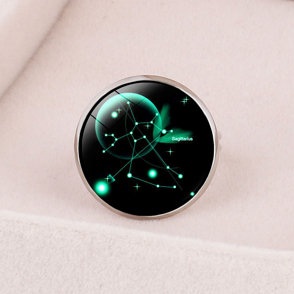 Wholesale  twelve constellation open adjustable ring