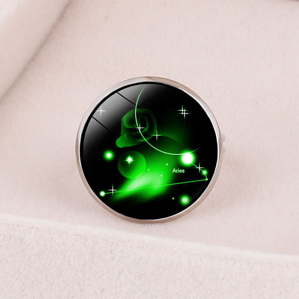 Wholesale  twelve constellation open adjustable ring