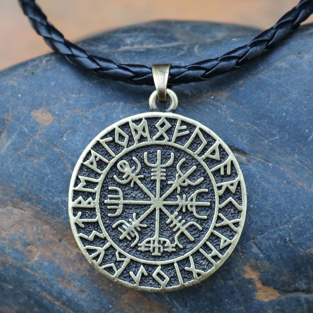 Wholesale Pirate Compass Rune Necklaces ACC-NE-Hongg003