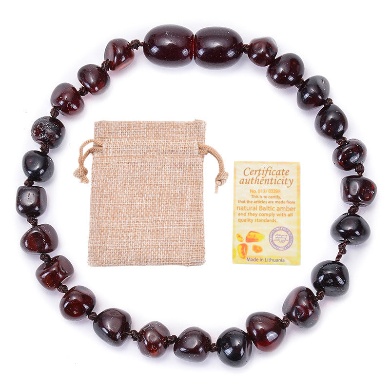 Wholesale Natural Amber Baby Bracelet ACC-BT-Duoy004
