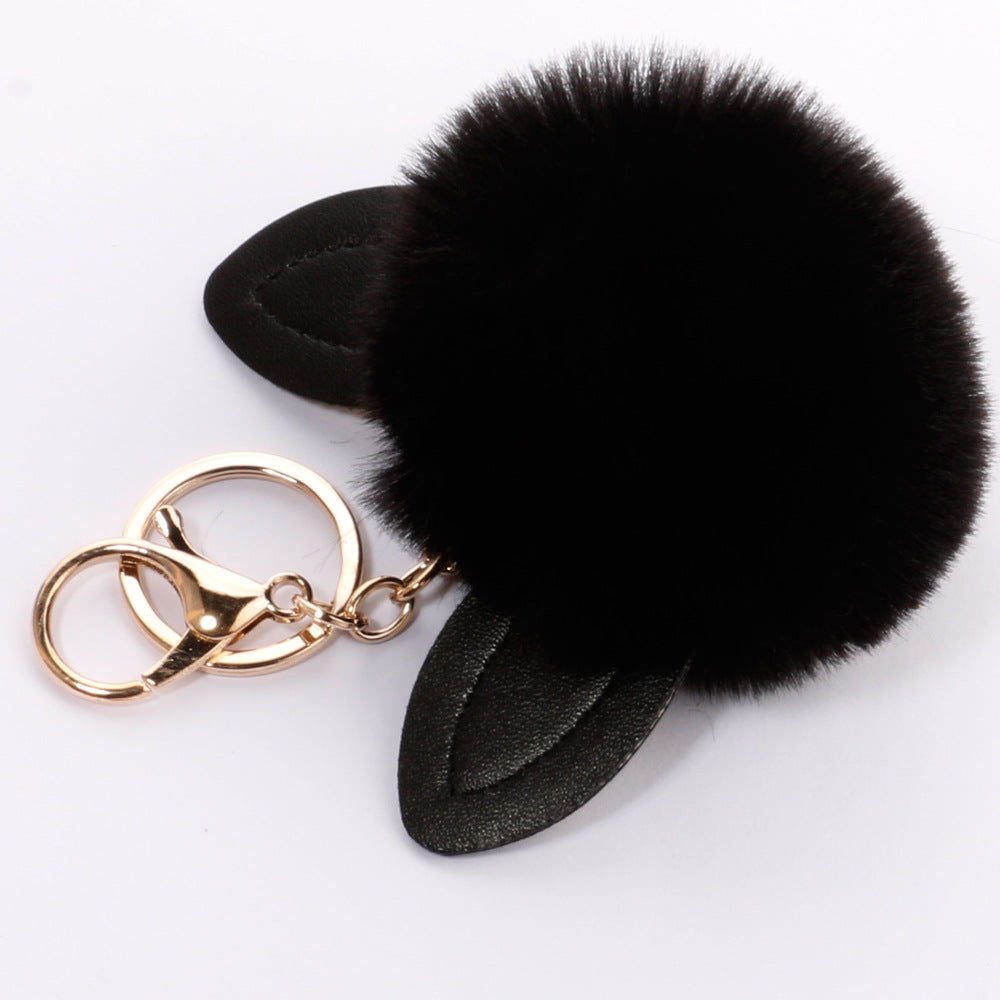 Wholesale PU long bearded cat keychain plush bag pendant ACC-KC-DY006