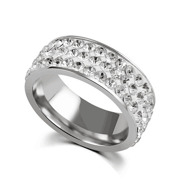 Wholesale Diamond  Ring for Women Titanium Steel Rings