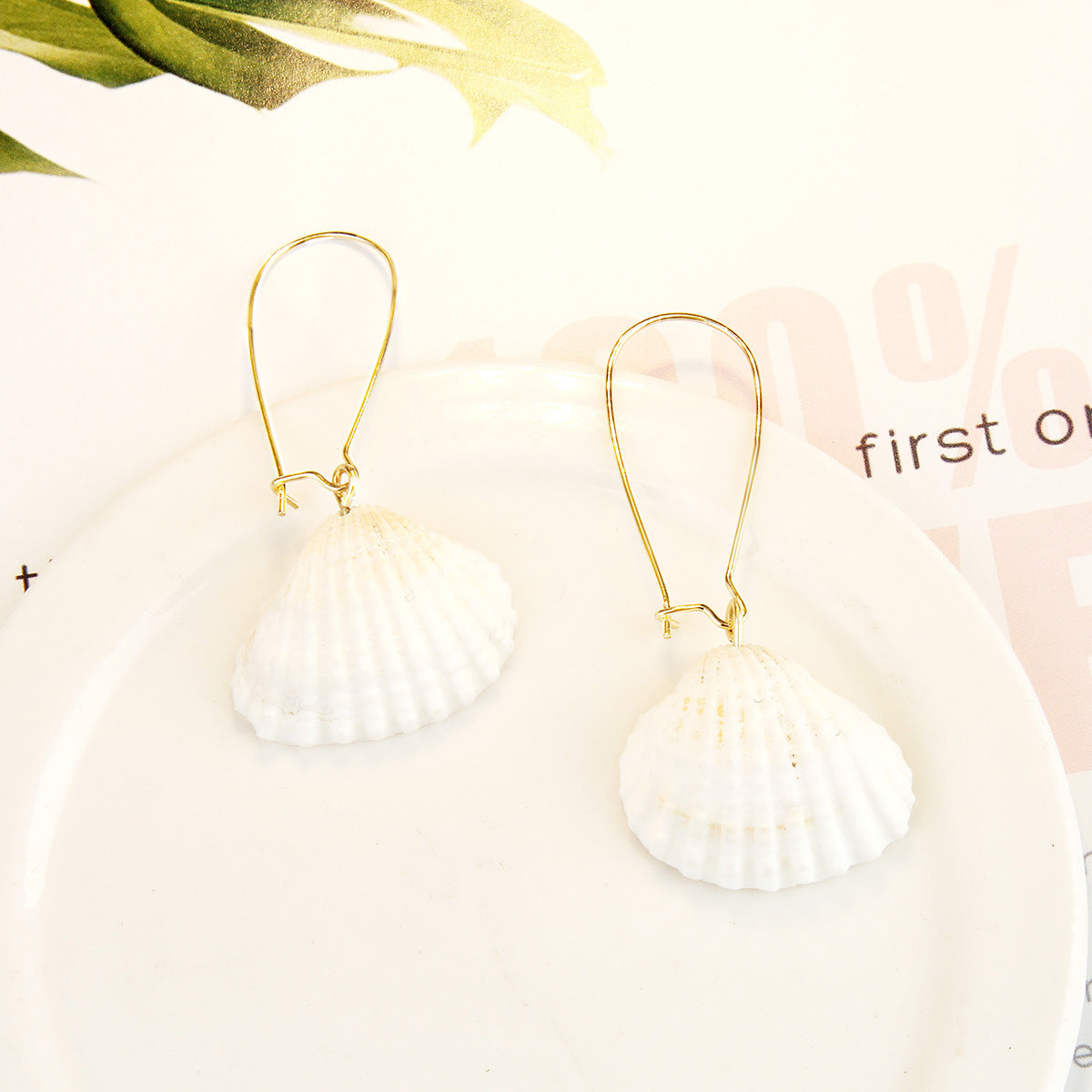 Wholesale European and American Cross-border Bohemian Ins Marine Jewelry Pearl Shell Earrings Alloy Natural Summer Shell Earrings