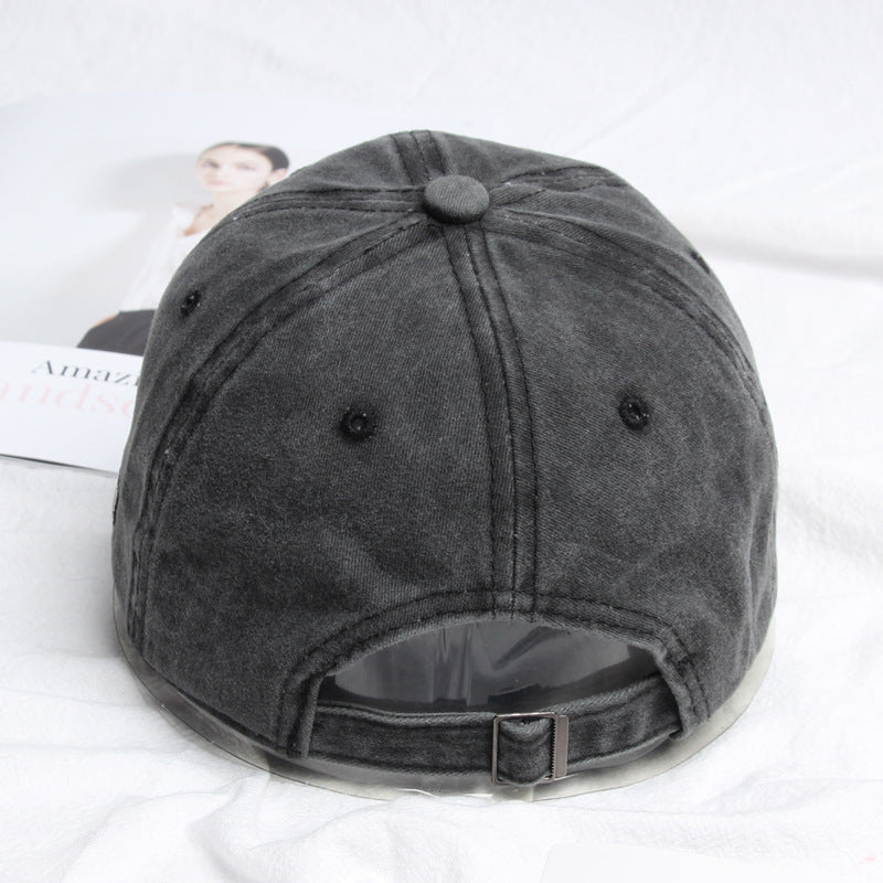 Wholesale Distressed Vintage Washed Heart Embroidered Baseball Cap Hat ACC-HT-LueLan006