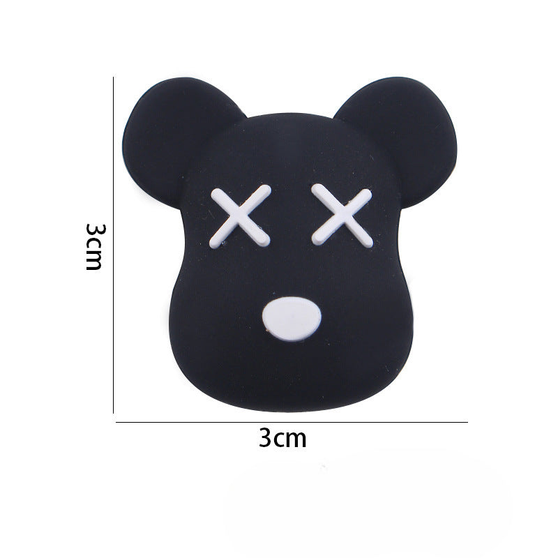 Wholesale 5pcs Silicone Bear Focal Beads ACC-BDS-GuangTian039