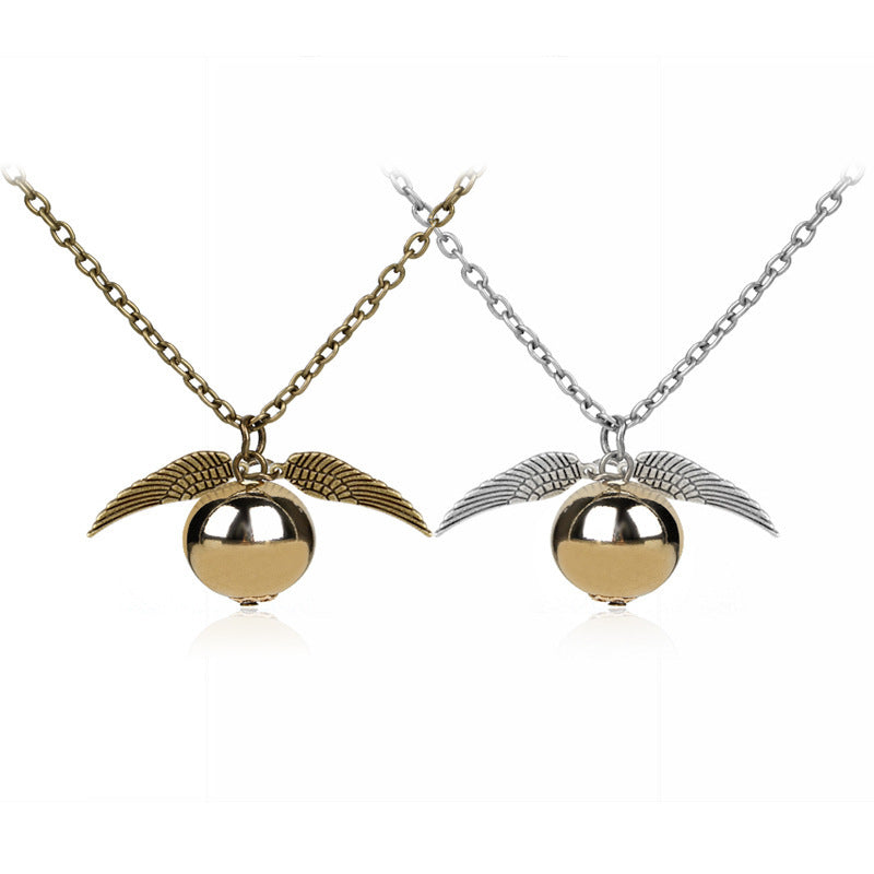 Wholesale rgold snitch gold necklace
