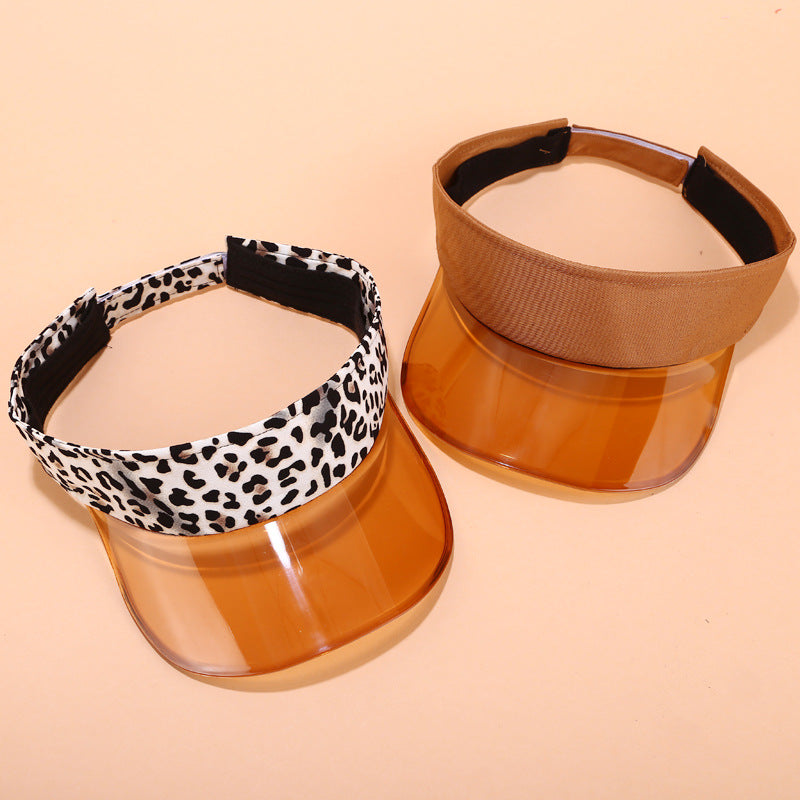 Wholesale PVC Empty Top Hat Leopard Print Sun Hat ACC-HT-LvYi005