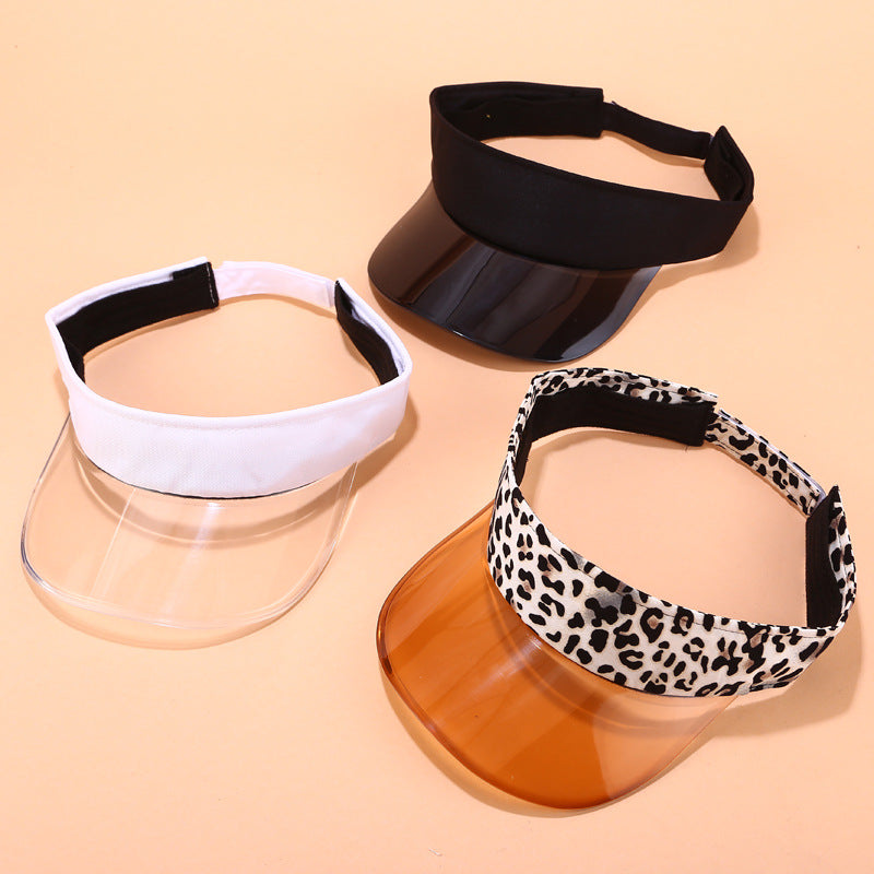 Wholesale PVC Empty Top Hat Leopard Print Sun Hat ACC-HT-LvYi005