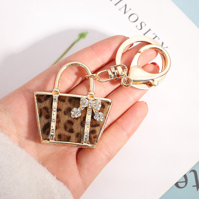 Wholesale Leopard Mini Bag Shape Alloy Keychain ACC-KC-ChenHui005